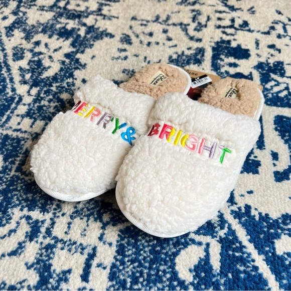 Women's Merry & Bright Teddy Slide Slippers -Dluxe by Dearfoams XL 11/12 - Picture 8 of 9